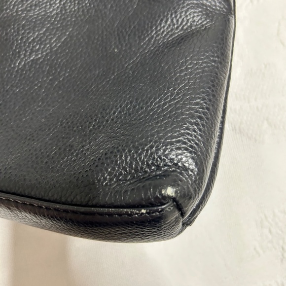 Daniel Leather Pebbled Black Crossbody Purse Multi Pocket Adjustable Strap - Picture 7 of 16